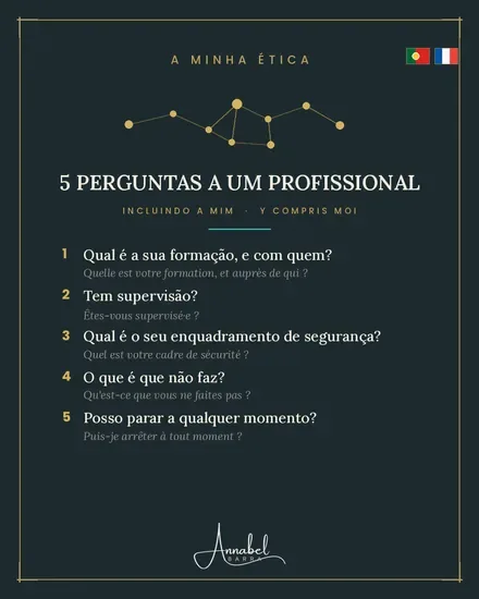 Aperçu du document — 5 questions à poser à un praticien, en français et en portugais
